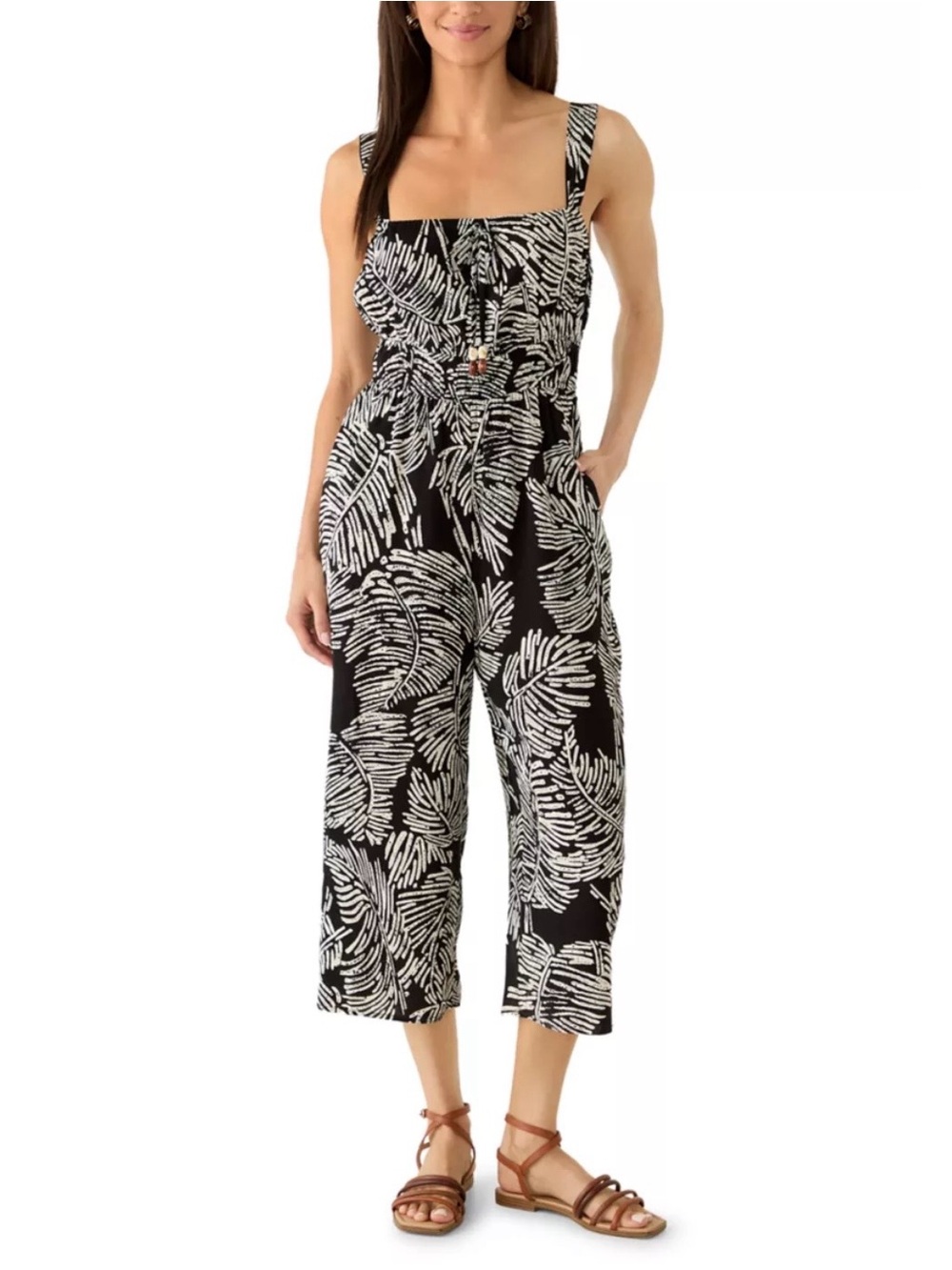 NWT June & Hudson Women’s Beaded Print Jumpsuit
